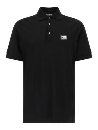 Dolce & Gabbana Logo Plate Polo Shirt