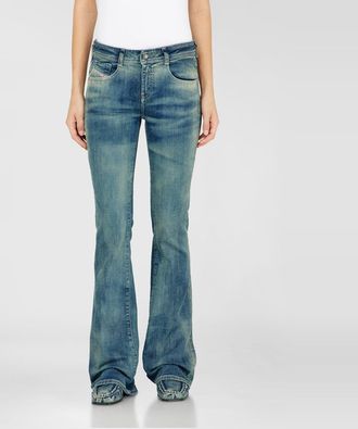 Diesel Bootcut Jeans Low Waist 1969 D-Ebbey, Medium blue, Zip fly