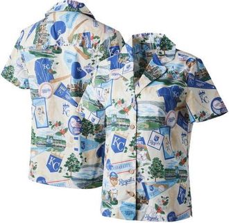Reyn Spooner Womens Reyn Spooner White Kansas City Royals Scenic Camp Button-Up Shirt at Nordstrom, Size Medium