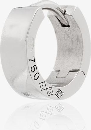 Le Gramme 18K White Gold La 1.2g Polished Ribbon Hoop Earring - Mens - 18kt White Gold