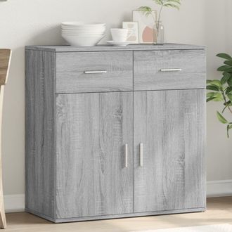 Berkfield Home Sideboard Grey Sonoma 79x38x80 cm Engineered Wood | Size: 79 x 38 x 80 cm