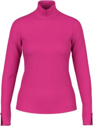 Marc Cain Basic Shirt in Stretch Cotton - Dames - Coltruien - Roze - 3XL - Katoen - Truien & Vesten