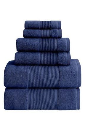 Modern Threads Air Cloud 6-Piece Towel Set in Navy at Nordstrom Rack