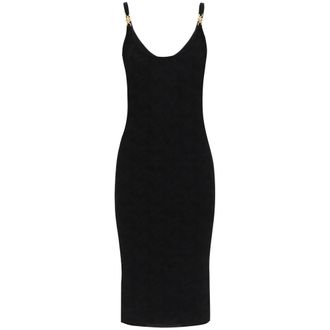 Versace Kleedjes, Dames, Zwart, S, Elegant Zwart Cocktailjurk