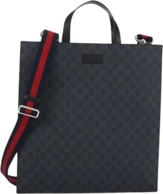 Gucci Pre-owned Tote Bags, male, Gray, Size: ONE SIZE Pre-owned Tote bag