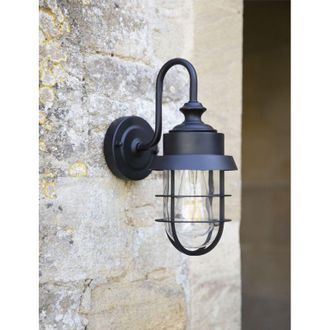 Garden Trading Edgeware Caged Black Wall Light Cage Fisherman Lantern