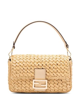 Fendi Baguette geweven crossbodytas - Beige