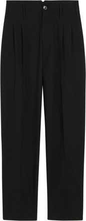 Ami Zuit Wide-Leg Pleated Virgin Wool Pants