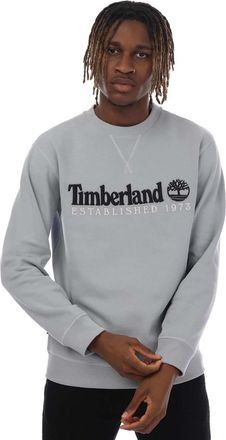 Timberland Heren Sweatshirt met ronde hals Est 1973 (Lichtgrijs)