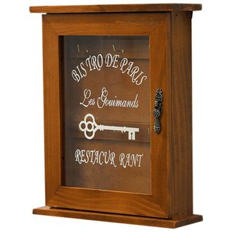 OEM Caja De Llaves De Madera Spotact, Armario De Llaves Retro De Pared Con Puerta Magn&eacute;tica, Almacenamiento De Madera Maciza