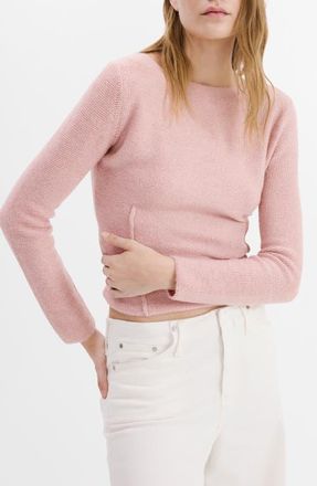 Mango Sweater with Seam Details in Pink at Nordstrom, Size Xx-Large