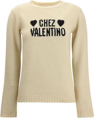Valentino Beige Fleece Wool Womens Sweatshirt