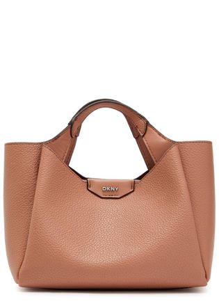 DKNY Willa Mini Grained Leather Satchel bag - Brown - One Size