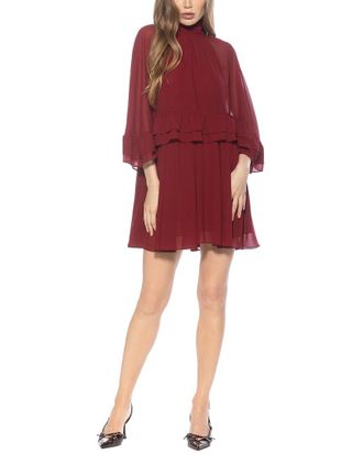 Alexia Admor Vespera Mock Neck Ruffle Mini Dress