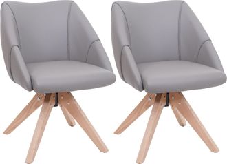 Hhg [nunca Usado] Juego De 2 Sillas De Comedor Hhg-525, Sillas De Cocina Giratorias, Sillas Tapizadas, Sillas De Mesa De Comedor, Giratorias, De Madera Y 
