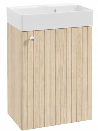 OEM Mueble De Ba&ntilde;o Suspendido Con Lavabo De Roble Vicenza Y Tirador Cromado 50x70cm Kiara