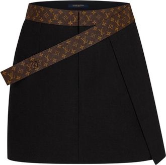 Louis Vuitton Black Monogram Mini Skirt Size S