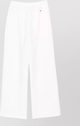 Emporio Armani wide leg cropped cotton regular fit trousers