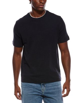 Vince Double Neckline Crewneck T-Shirt