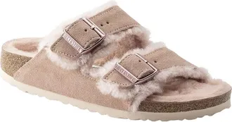 Birkenstock Arizona Shearling Suede Sandal