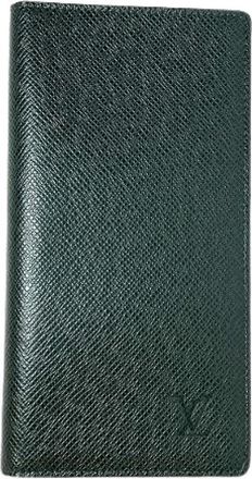 Louis Vuitton Pre-owned Wallets, male, Green, Size: ONE SIZE Pre-owned Portefeuille Cartes de Cr&eacute;dit Taiga Long Wallet