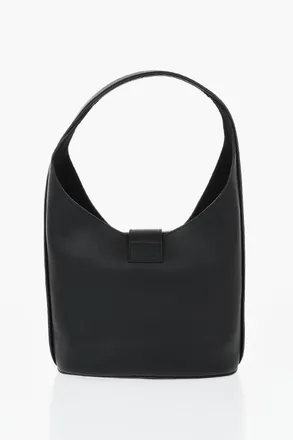 Ferragamo Leather Hobo Bag With Logo Detail Salvatore Ferragamo