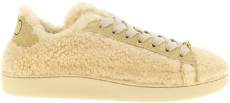 Valentino Garavani Beige Wool Womens Sneakers