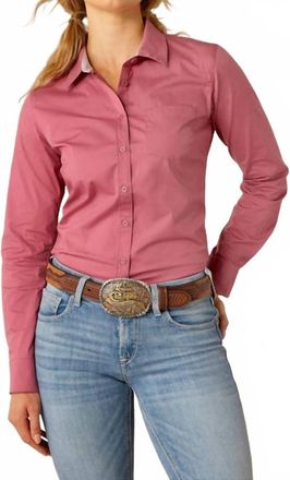 Ariat Kirby Long Sleeved Shirt In Rose Wine