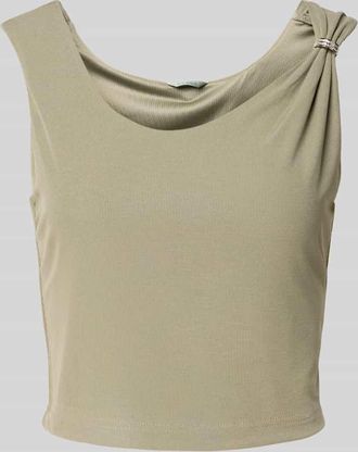 Guess Crop Top in Ripp-Optik Modell AIMEE in Schilf, Größe M