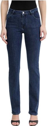 Trussardi Rechte Jeans - Dames - Slim Fit Jeans - Blauw - W28 - Katoen - Jeans
