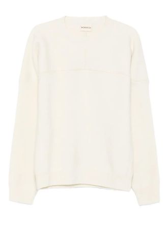 Mordecai panelled wool sweater - Neutrals