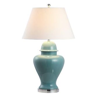 Jonathan Y Designs Sagwa 33 Ceramic/Iron Modern Classic LED Table Lamp in Teal at Nordstrom