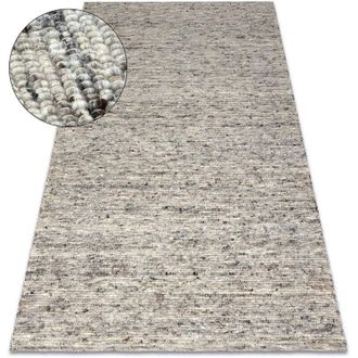 RugsX Rugsx - nepal 2100 natural grey - woolen, double-sided, natural grey 80x150 cm