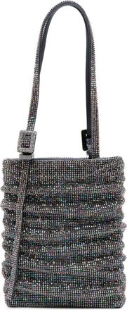 Benedetta Bruzziches Lollo La Grande shoulder bag - women - Silk/Rhinestone/Aluminium - One Size - Grey