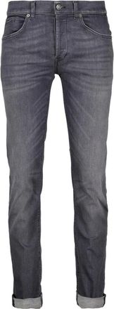 Dondup Slim-fit Jeans - Heren - Slim Fit Jeans - Grijs - W31 - Leer - Jeans