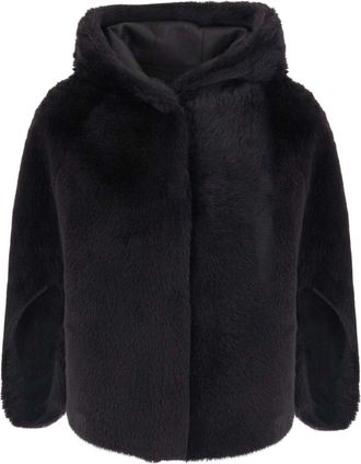 Suprema Sheepskin Shearling Hooded Coat