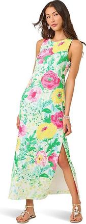 Lilly Pulitzer Melodie Maxi Dress Womens Dress Poppy Party Engineered Knit Maxi : XXS, Cotton/Polyester