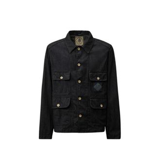 C.P. Company Denim Jackets, male, Blue, Size: XL Medium Jacket in Denim 3/2
