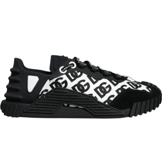 Dolce & Gabbana Black Logo Lace Up Low Top NS1 Sneakers Mens Shoes (Pre-Owned)