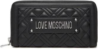 Love Moschino Wallets & Cardholders, female, Black, ONE SIZE, Quilted Zip-around Wallet
