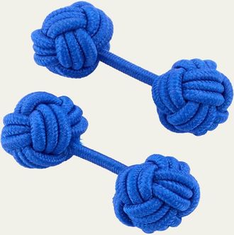 Charvet Mens Knotted Cotton Cufflinks