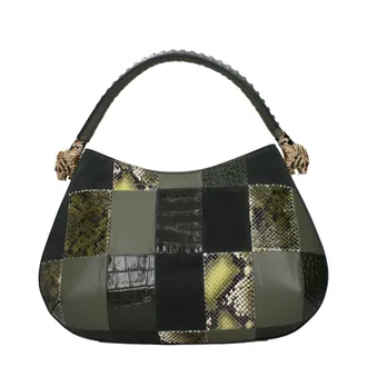 Roberto Cavalli Green Leather Womens Handbag