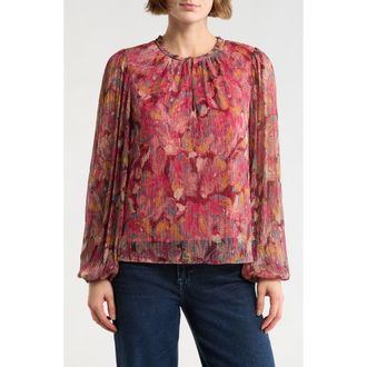 Ramy Brook Jenia Long Sleeve Top in Multi Marble Print at Nordstrom Rack, Size X-Large