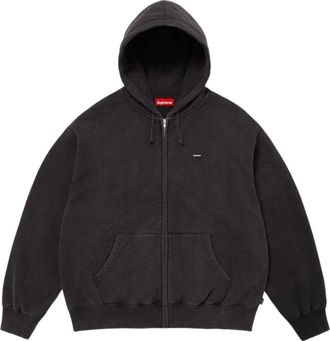 SUPREME SS26 Small Box Zip Up Hooded Sweatshirt Black SUP-SS26-122-BLK