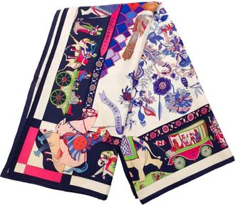 Herm&egrave;s Foulard Fantaisies Indiennes in seta 2000-2025 - Blu