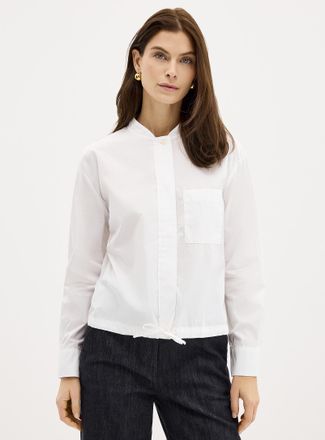 Marc O'Polo Womens Drawstring-hem poplin shirt