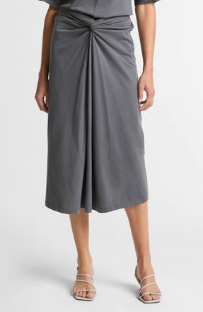 Vince Twist Front Midi Skirt in Oceana at Nordstrom, Size Xx-Small