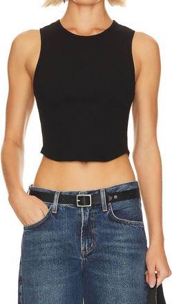 A Gold E Nova Tank Top In Black