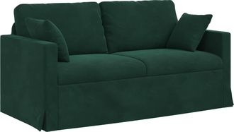 vidaXL Sof&aacute; Verde Oscuro 158 X 78 X 80 Cm Terciopelo Vidaxl