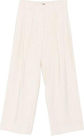 Liu Jo Broeken, Dames, Beige, L, Polyester, Cremino Stripe Broeken